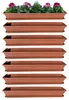 6er Blumenkasten Set Balkonkasten Pflanzkasten Terracotta Produktbild-Vorschau 1