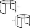 HOMCOM Couchtisch 2er-Set, Beistelltisch mit Stahlgestell, Produktbild-Vorschau 3