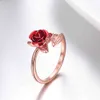 Offener Fingerring für Damen, Rose, Blume, verstellbar, Produktbild-Vorschau 4