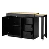 okwish Isola da cucina mobile con piano di lavoro Anteprima dell’immagine prodotto 6