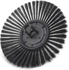 A round brush head with black bristles and a gray central hub against a white background. Produktbild-Vorschau