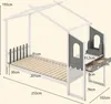 COSTWAY 90x200cm domácí postel, dětská postel s ochranou Náhled obrázku produktu 3