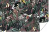 MuchoWow® Poster Blumen - Tukan - Blätter 180x120 cm - Produktbild-Vorschau 1