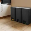 Mülleimer Mit Deckel Und Pedal, Schwarz, 40 L – Loft-Stil Produktbild-Vorschau 6