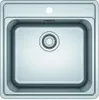 A top-down view of a stainless steel sink. Produktbild-Vorschau