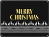 Merry Christmas Metallschild XXL mit edlem Weihnachtsmuster Produktbild-Vorschau 1