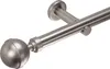 A close-up view of a single curtain rod with a spherical finial. Produktbild-Vorschau