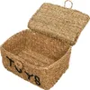 A woven basket with a lid, labeled "TOYS". Produktbild-Vorschau