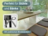 4er Set Stuhlkissen, 38x38 cm, grau, quadratisch, mit Produktbild-Vorschau 2