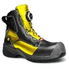 A black and yellow safety boot on a white background. Produktbild-Vorschau
