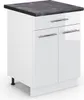 Küchenunterschrank Vicco Fame-Line Weiß Hochglanz 60 cm mit Produktbild-Vorschau 1