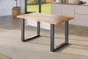 Esstisch Baumkante Holz-Optik Wildeiche 120 x 80 U-Gestell Produktbild-Vorschau 1