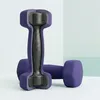 Relaxdays, set di 2 manubri, ghisa, 1 kg, rivestiti, Anteprima dell’immagine prodotto 3