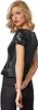 Pailletten-Kurzarm-Shirt - schwarz, S Produktbild-Vorschau 3
