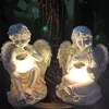 Solar Grablicht Engel Mädchen – wetterfestes LED Deko Licht Produktbild-Vorschau 3