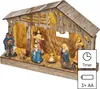 LED vánoční betlém dřevěný, 19 cm, 3x AA, vnitřní, teplá bílá, časovač Produktbild-Vorschau