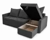 AX LIVING Ecksofa ELIF Grau mit Schlaffunktion L-Form, Sofa Produktbild-Vorschau 4