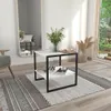 A modern living room with a coffee table, a mirror, and a rug. Produktbild-Vorschau
