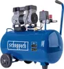 A blue air compressor with a silver and black motor unit, set against a white background. Produktbild-Vorschau