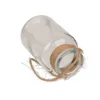 Vase aus Glas mit Jutedeko zum Hängen ca.10cm Tischdeko Produktbild-Vorschau 2