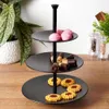 Schwarze Metallplatte, 3-stöckig, 36,5 cm Produktbild-Vorschau 5