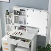 INLEA Toaletný stolík INARA s taburetkou, LED osvetlením Náhľad obrázku produktu 10