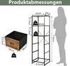 COSTWAY Stojací knihovna se 3 otevřenými policemi a 3 Náhled obrázku produktu 5