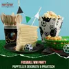 Pappteller Fußball 4 Sterne bunt Ø 23 cm 8 Stück Produktbild-Vorschau 6