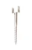 A single metal ground screw with a U-shaped bracket at the top, isolated on a white background. Náhled obrázku produktu