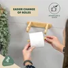 Soporte para papel higiénico Eluno, soporte de bambú para Vista previa de la imagen del producto 3