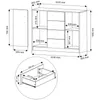 Komoda – antracitová směs – 110 x 35 x 85 cm – Modern U-1 Náhled obrázku produktu 4