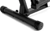 A close-up view of the black metal leg of a piece of exercise equipment, likely an elliptical or cross trainer, against a white background. Produktbild-Vorschau