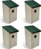 vidaXL Vogelhäuser 4 Stk. Holz 12x12x22 cm Produktbild-Vorschau 16