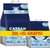 Two bags of Catsan Hygiene Plus cat litter, one larger and one smaller, with a promotional banner. Podgląd zdjęcia produktu
