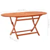 vidaXL Klappbarer Gartentisch 160x85x75 cm Massivholz Produktbild-Vorschau 18