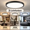 48W 50CM Led stropní světlo černé stmívatelné 3 barevné Náhled obrázku produktu 4