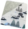 Bomimi Zavinovací deka do autosedačky minky autíčka, modrá Náhled obrázku produktu 2
