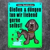 Gießen und düngen - Kein Hundeklo Schild in bunt Produktbild-Vorschau 2