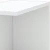 A close-up view of a white corner shelf unit. Anteprima dell’immagine prodotto