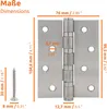 Cerniera per porte ECENCE in acciaio inossidabile, Anteprima dell’immagine prodotto 4