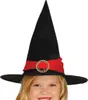 Hexenmeisterin Halloween Kostüm Schwarzer Hut Roter Akzent Produktbild-Vorschau 2