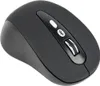 A black and silver wireless computer mouse is shown from a diagonal angle against a white background. Produktbild-Vorschau