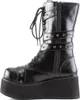 TRASHVILLE-205 Uni Boots von DemoniaCult, Schwarz EU 41, US Produktbild-Vorschau 3