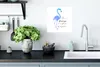 MuchoWow® Poster Flamingo - Aquarell - Buchstaben - Blau Produktbild-Vorschau 3