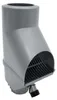 Jardinion Regenwasserfilter, Fallrohr Laubabscheider Silber Produktbild-Vorschau 1