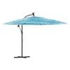 The Living Store Sonnenschirm mit Stahlmast Blau Produktbild-Vorschau 3
