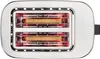 A top-down view of a toaster with two slices of bread toasting inside. Produktbild-Vorschau