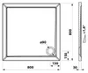 Bruckner ELSE Gussmarmor-Duschwanne, Quadrat 80x80cm, weiß Produktbild-Vorschau 2