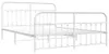 vidaXL Postel s čelem a nohou kovová bílá 183x213 cm Náhled obrázku produktu 1