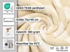 2er Set Duschtücher aus Baumwolle, 75x140 cm, beige Produktbild-Vorschau 2